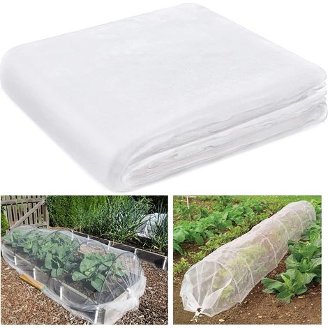 Weißes, Feinmaschiges Moskitonetz (3 X 15 Meter), Geeignet Für Gärten, Gemüsebeete, Obstgärten, Gewächshäuser, Hochbeete Und Als Vogelschutz