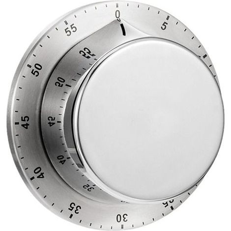 Batterieloser Magnetischer Küchentimer – Leistungsstarker Alarm – Elegantes Edelstahlgehäuse – Countdown-timer – 8 X 8 X 3 Cm