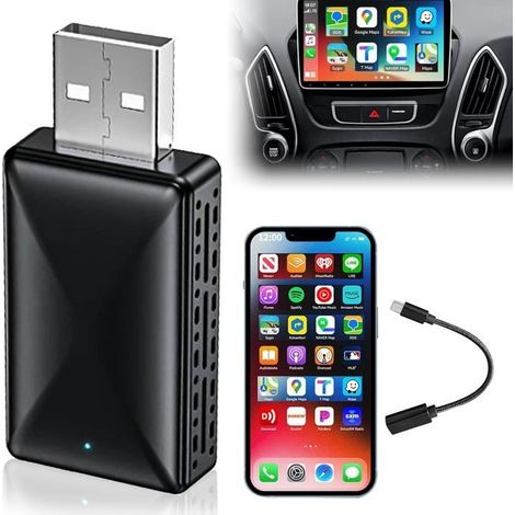 Kabelloser Carplay-adapter Für Android Auto Und Iphone, Kompatibel Mit Ios 10+ Und Android 11.0+