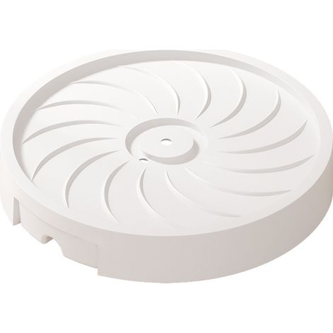 Weißer, Rollbarer Blumentopffuß, 40 Cm Innendurchmesser, Untersetzer, Robuster Pflanzenständer Aus Kunststoff.