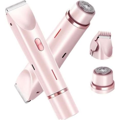 Bikini-rasierer Mit Zwei Scherköpfen Für Damen, Komfortabler 2-in-1-elektrorasierer Für Damen, Wasserdichter Elektrischer Haartrimmer Ipx7, Húmedo (pink)
