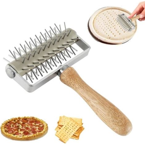 Teigspieß, Pizzateigausstecher Aus Edelstahl, Pizzateigroller, Schnellstecher