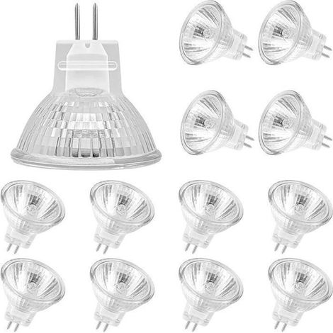 Mr11-halogenlampen (12er-pack), Gu4 12v 20w Halogenlampe, 2-pin-halogenlampe, 2700k Warmweiß