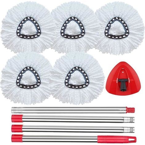 Besen Kompatibel Mit Vileda Recharge Turbo 2 In 1-5 Mikrofaserbesen, Bestehend Aus 1 Besenfuß Und 1 5w 1c 1po Besen