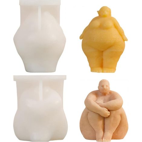 3d-silikonformen Für Kerzen – Set Mit 2 Modellen Im „ausdrucksstarken Porträt“-design Zur Herstellung Von Kerzen, Seifen, Harzen Und Desserts