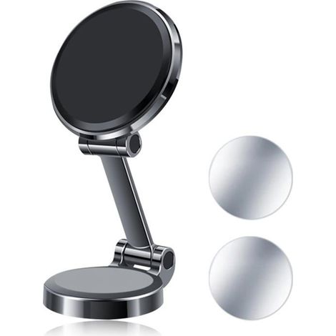 (schwarze) Kfz-handyhalterung – Magnetisch – Verstellbar – 360°-drehung – Kompatibel Mit Iphone Und Samsung