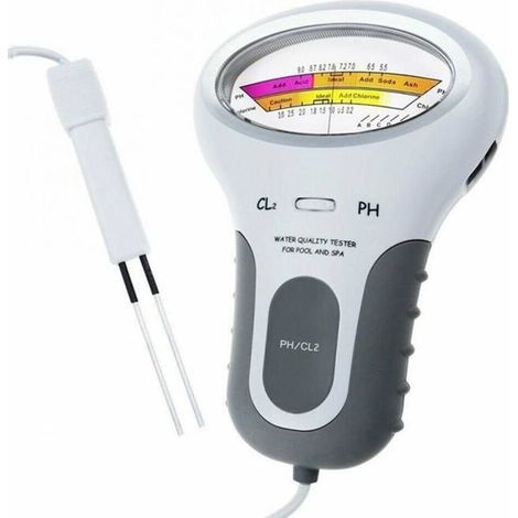 2-in-1 Wasserqualitätsmessgerät, Digitaler Ph- Und Chlortester, Tragbarer Cl2-analysator Mit Großem Display Für Schwimmbad Und Spa