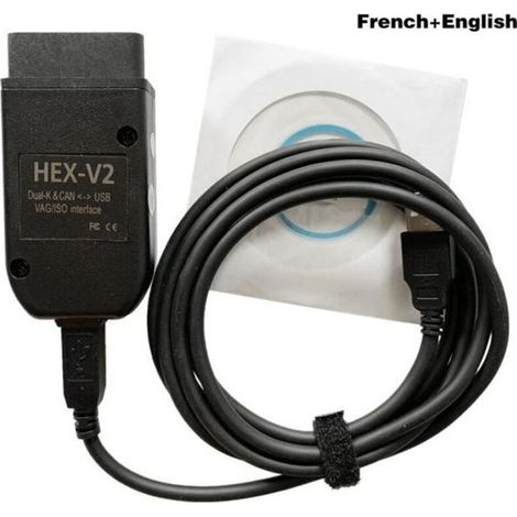 Vcds Hex V2 Vagcom 20.4.1 Fahrzeugdiagnose-system – Obd2-diagnose Für Vw, Audi, Skoda, Seat – Englisch + Französisch – Schwarz