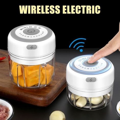 Elektrischer Gemüsezerkleinerer, Mini-knoblauchzerkleinerer (250 Ml), Elektrische Knoblauchpresse, Automatischer Zwiebelschneider, Usb-ladegerät Für Zwiebeln/obst