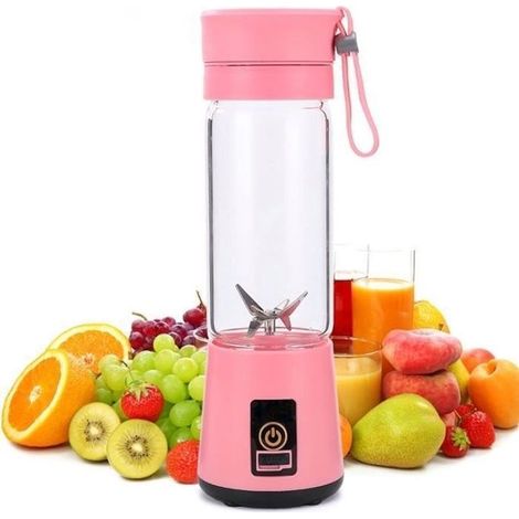 (pinker) Mini-mixer - Nicht Spezifiziert - 400 Ml - Pink - Usb-aufladbar - 6 3d-klingen