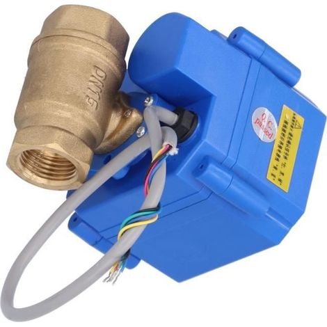 12-v-gleichstrom-kugelhahn – Motorisierter Messing-kugelhahn Dn15 – Schnelle Öffnung (3–5 S) – Schutzart Ip67