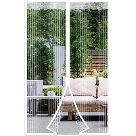 (weiß) Magnetisches Moskitonetz Aus Weißem Netzgewebe Für Türen Und Fenster, 120 X 220 Cm