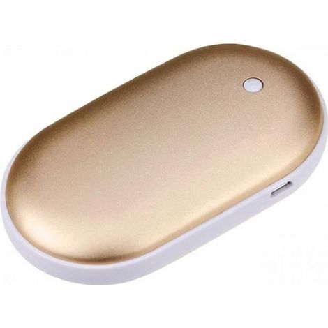 Neuer Taschenhandwärmer Mit Per Usb Aufladbarem 5200-mah-akku, Gold Dee85