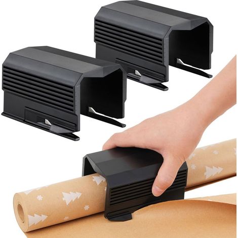 Papierrollenschneider Für Verpackungen, Schwarz, 4, 52, 92, 75 Zoll, 2 Stück, Schneidematerial, Geschenkpapierrolle Für Geburtstage.