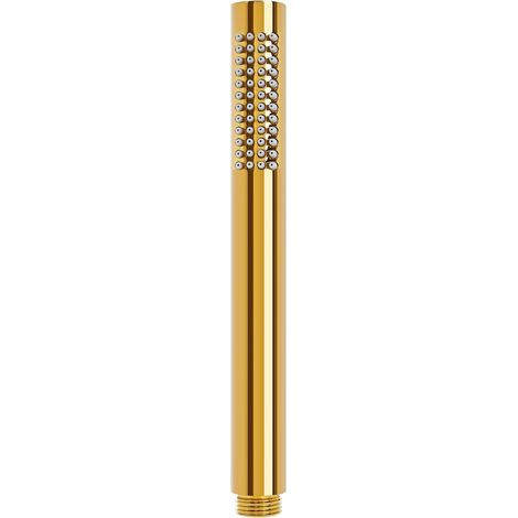 Einstrahl-handbrausekopf Mit 48 Antikalkdüsen Für Durchlauferhitzer, Doppelwandige Handbrause (gold)