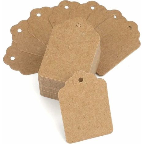 200 Stück Kraftpapier-preisschilder, 3,2 X 5 Cm, Etiketten Für Bekleidungsgeschäfte Und Bekleidungsartikel