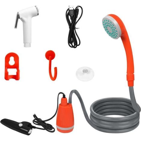 Tragbare Campingdusche – Akku Wiederaufladbar – 3 L/min – Kabel 2 M