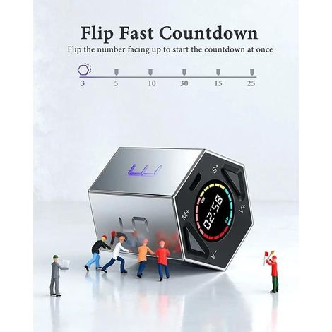 Moderner Digitaler Lcd-küchentimer, Visueller Timer Für Lehrer, Klappbarer Würfeltimer Für Die Küche