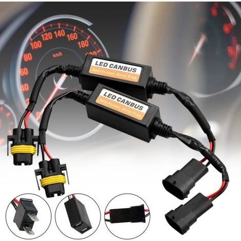 H7 Led-lampendecoder Für Autos, Led-blinkerwiderstand, Canbus-fehlerwarnungsunterdrücker (2 Stück) (led Canbus-h7)