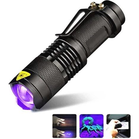 Uv-taschenlampe – Wellenlänge Unbekannt – 365 Nm – Aluminiumlegierung – Reichweite 8 M – Kompakt Und Leicht