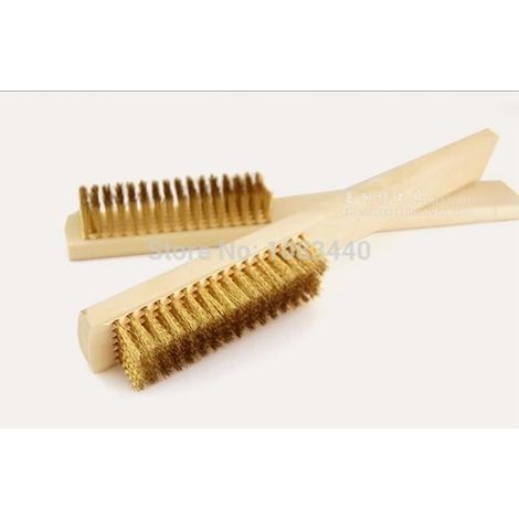 2 Metallbürsten Mit Holzgriffen