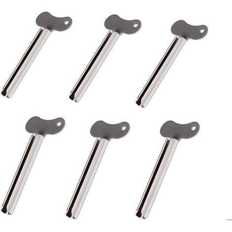 6-teiliges Tubenquetschset Aus Metall, Rohrzange, Tubenquetscher, Zahnpastaquetscher, Tubenwickler, Haushaltshelfer 8 X 3,5 Cm