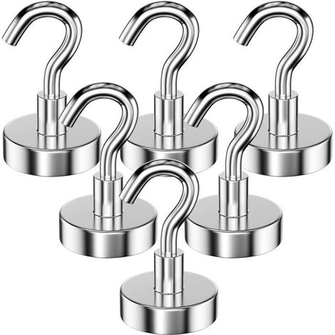 Stück 25 Mm Magnethaken Mit Einer Zugkraft Von 22 Kg, Leistungsstarke, Abnehmbare Magnethaken, Neodym-haken