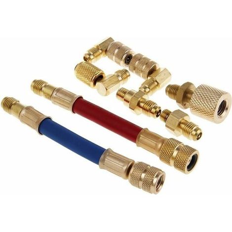 Umrüstadapter Von R134a Auf R12 Für Kühlanlagen, Inklusive Schlauchset, Verschiedene Farben, Gartenhaus