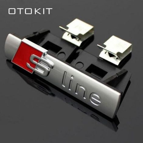 3d S-line Sline Frontgrill-emblem, Verchromt, Abs-kunststoff, Grillaufkleber, Zubehör Für Audi A1 A3 A4 B6 B8 B5 B7