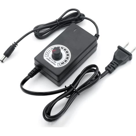 Akkuladegerät – Einstellbares Universalnetzteil – 3–12 V, 2 A – Eu-stecker