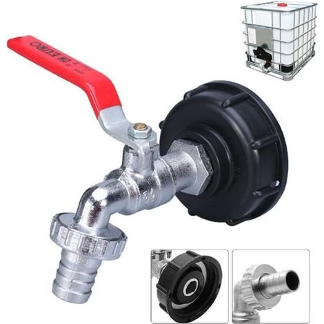 Ibc-tankadapter, 1/2"-gewindeanschluss, 1000-liter-tankhahn, Regenwassernutzungshahn, Auslassanschluss