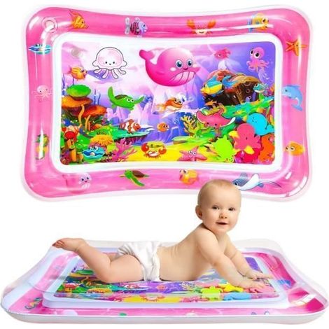 70 X 50 Cm Aufblasbare Sensorische Wassermatte Für Babys Von 3, 6, 9 Und 12 Monaten – Wasserspielmatte Für Die Bauchlage – Babyspielmatte