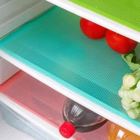 Set Mit 4 Blauen Kühlschrank-frischematten, Antibakterielle Küchenmatten