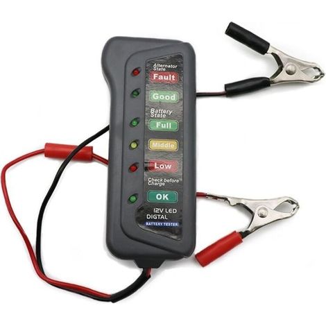 12v-autobatterietester Mit 6 Leds Zur Diagnose Von Lichtmaschine Und Motor