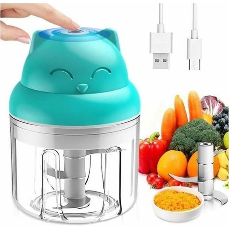 10-teiliges Mini-elektro-zerkleinerer-set, 250-ml-mixer Mit Edelstahl-design, 3 Klingen, Knoblauchpresse