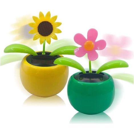 Auto-anhänger – Solarbetriebene Sonnenblume – Kunststoff – Solarbetrieben – Modernes Design