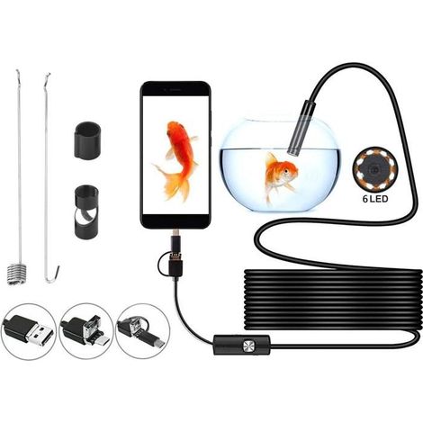 Wasserdichte Hd-endoskopkamera Mit Usb-typ-c-anschluss Zur Schlangeninspektion (android 5m)