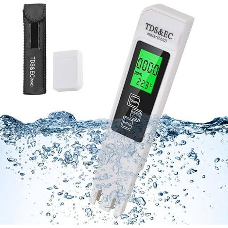 3-in-1-wasserqualitätstester Mit Lcd-bildschirm Und Thermometer Zur Messung Der Qualität Und Temperatur Von Trinkwasser