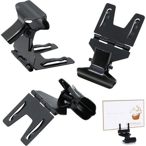 10 Stück Schwarze Preisschildklammern – Metall-etikettierklammern, 5,2 X 2,8 Cm, Preisschildhalter