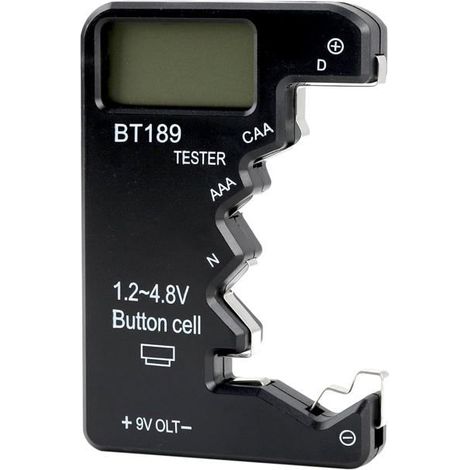 Batterietester – Mini-digitaltester – Hochauflösendes Lcd-display – Kompatibel Mit Aa-, Aaa- Und 9-v-batterien
