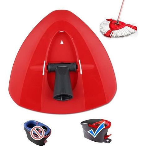 Roter Ersatz-wischkopf, Kompatibel Mit Vileda-wischmoppzubehör, Drehbare Wischkopfscheibe