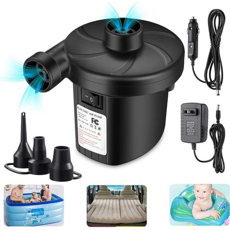 Luftpumpe Für Luftmatratzen, Schnellpumpe Für Aufblasbare Matratzen, Ideal Für Camping, Boote, Aufblasbare Strukturen, Schwimmbäder Und Wasserspielzeug.