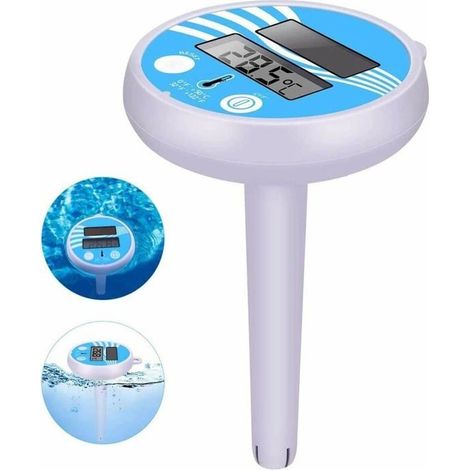 Schwimmendes Digitales Solar-poolthermometer – Elektronisches Poolthermometer – Schwimmendes Solarthermometer – Mit Led