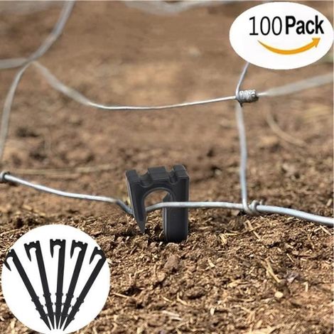 Befestigungspfähle - 100 Stück - Pvc - Grau - Wiederverwendbar Und Uv-beständig
