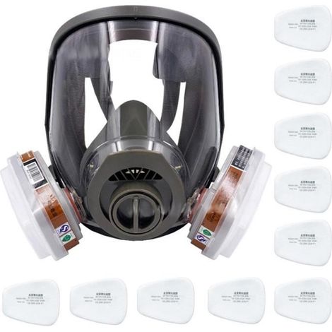 Sicherheits-atemschutzgerät (atemschutzmaske + Filterpatrone + Schutzkappe + 10 Baumwollfilter (15 In 1))-lat