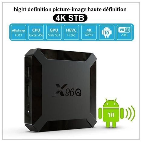 X96q Smart-tv-box Mit 1 Gb + 8 Gb Speicher, Android 10.0, H313 Quad-core A53 64 Bit Chipsatz, H265 4k 60 Fps, Hdr, Netflix, 4k 60fps