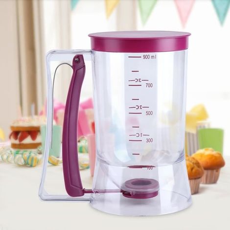 Manueller Teigportionierer (900 Ml) Für Kuchen, Pfannkuchen Und Waffeln – Messbecher Für Die Küche – Hitzebeständiger Kunststoff