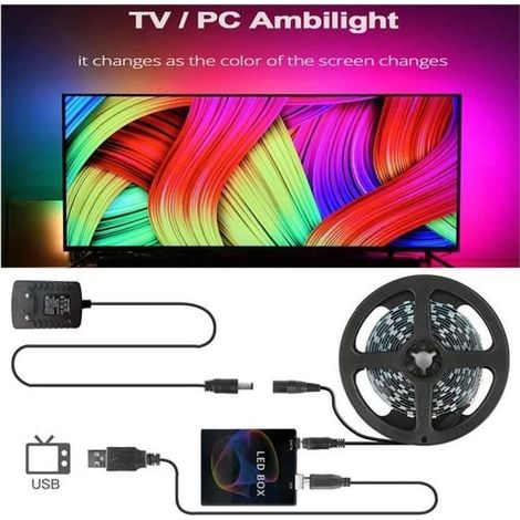 Ambilight Led-streifenlichtkabel, Hintergrundbeleuchtung Für Pc/tv, 30 Leds/m, 4 M