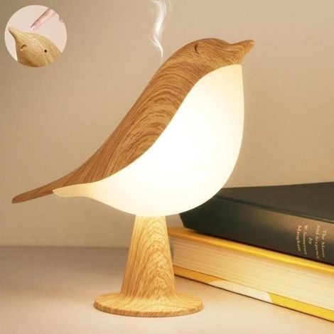 Tischleuchte, Touch-nachttischlampe – Usb-aufladbar – Led – Vogelmotiv