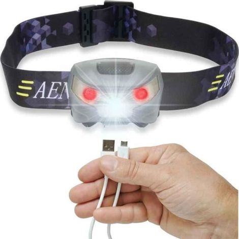 Wiederaufladbare Led-stirnlampe Per Usb – 5 Modi – 6000 K – Energieklasse A+
